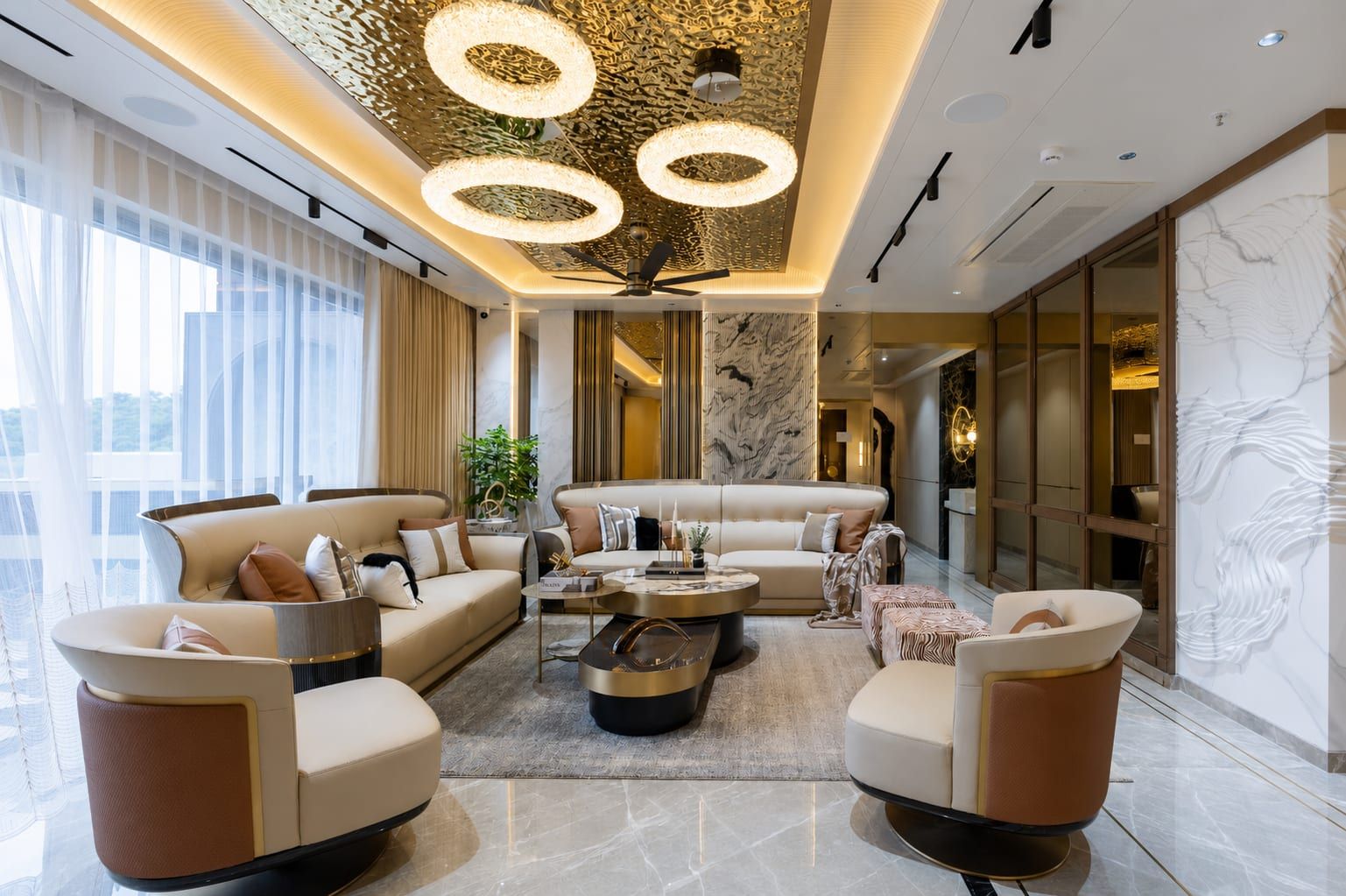 SpazioLiv designed living room, Pune