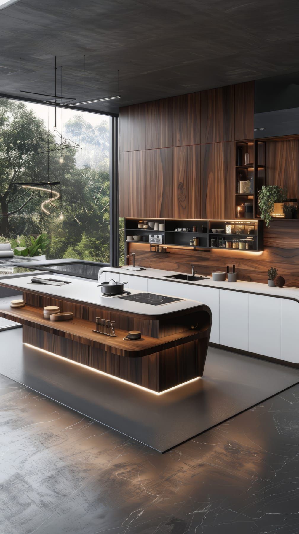 Sleek Kitchen with Island, Hinjewadi, Pune
