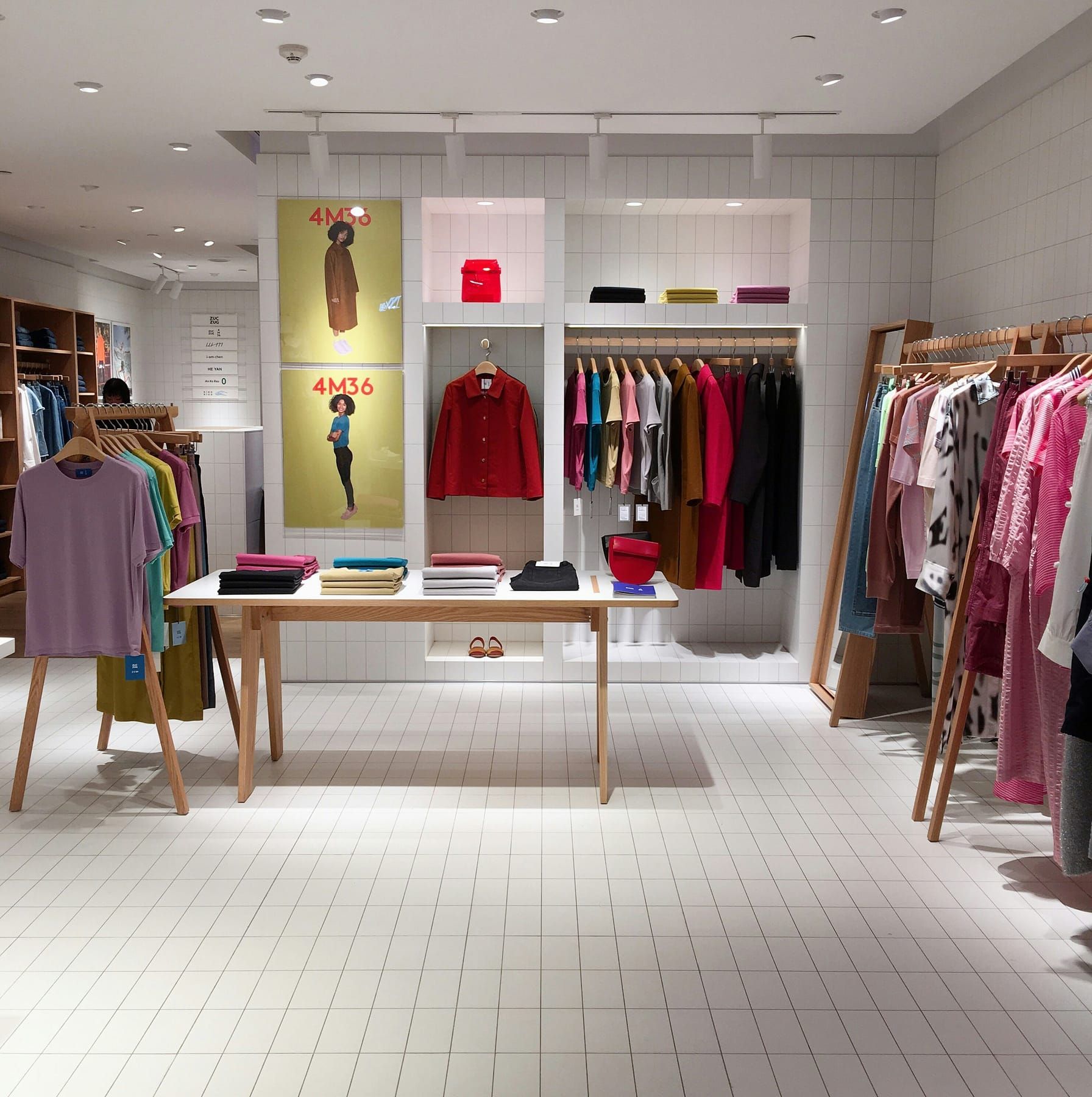 Well-lit retail store interior with clear sightlines and product displays