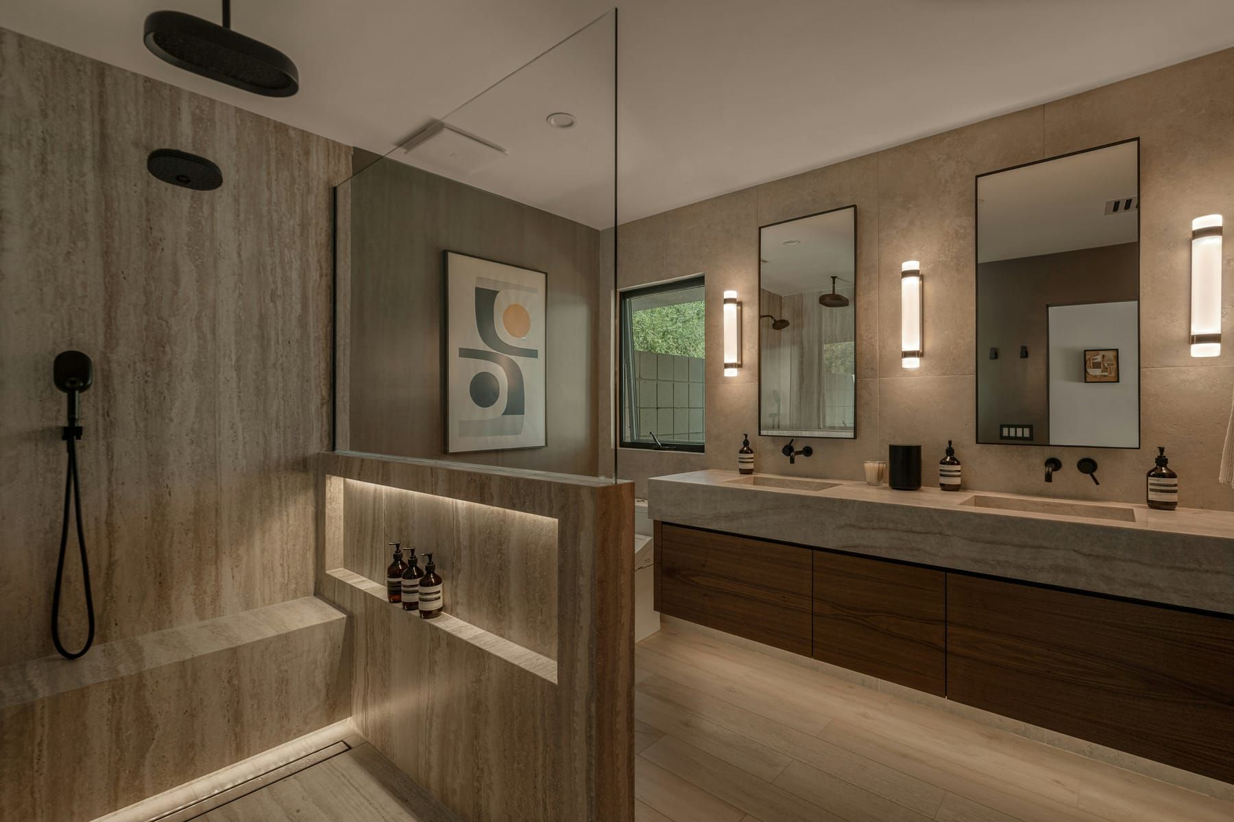 Well-planned spa-style bathroom