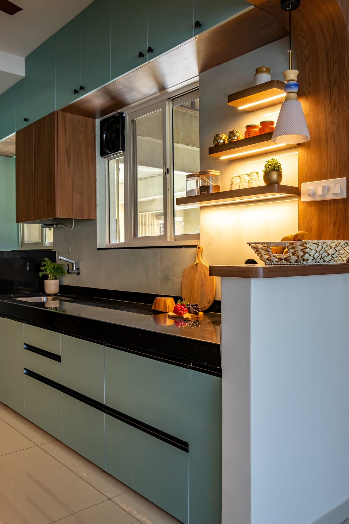 A well-planned 2 BHK luxury home interior by SpazioLiv