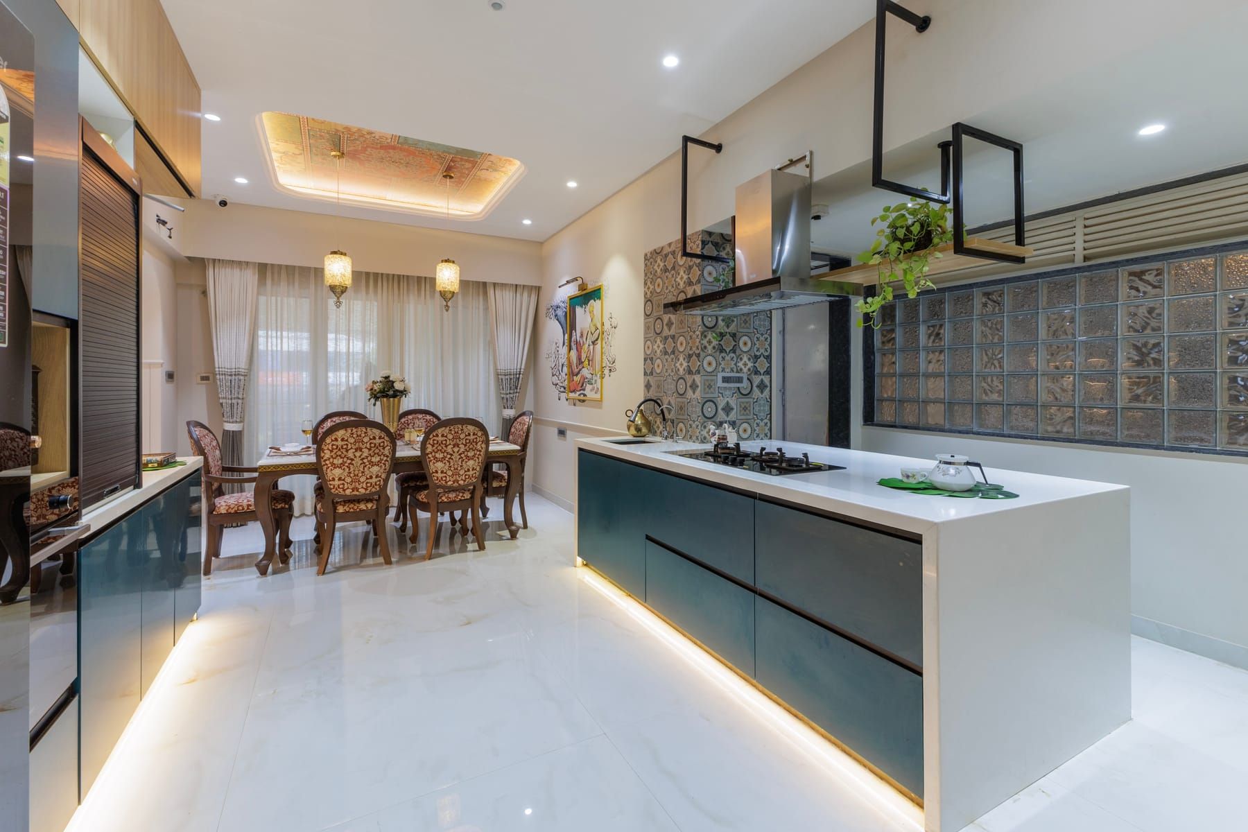 Elements included in a SpazioLiv 3 BHK interior