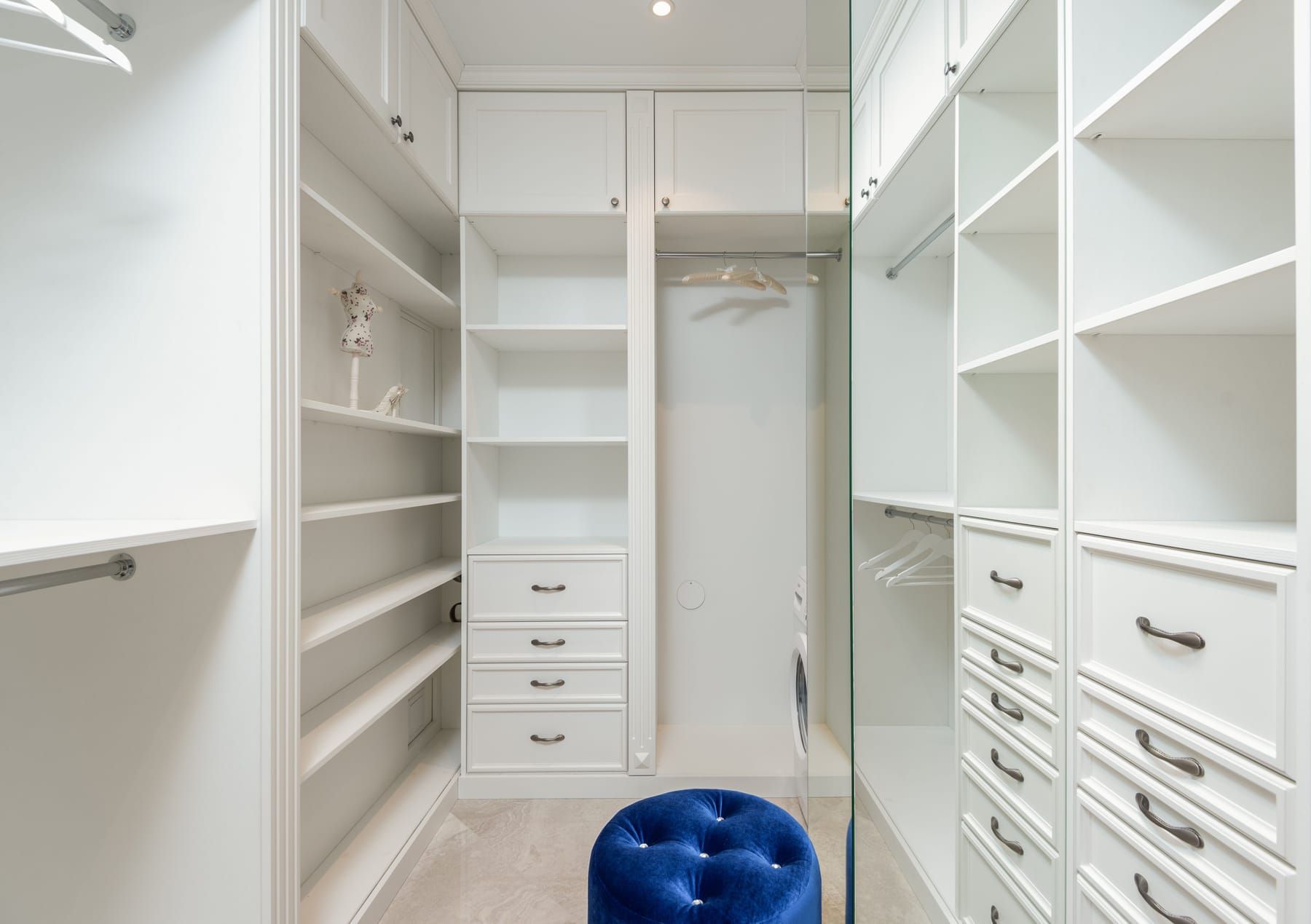 Straight or Linear Walk In Dressing Room Design