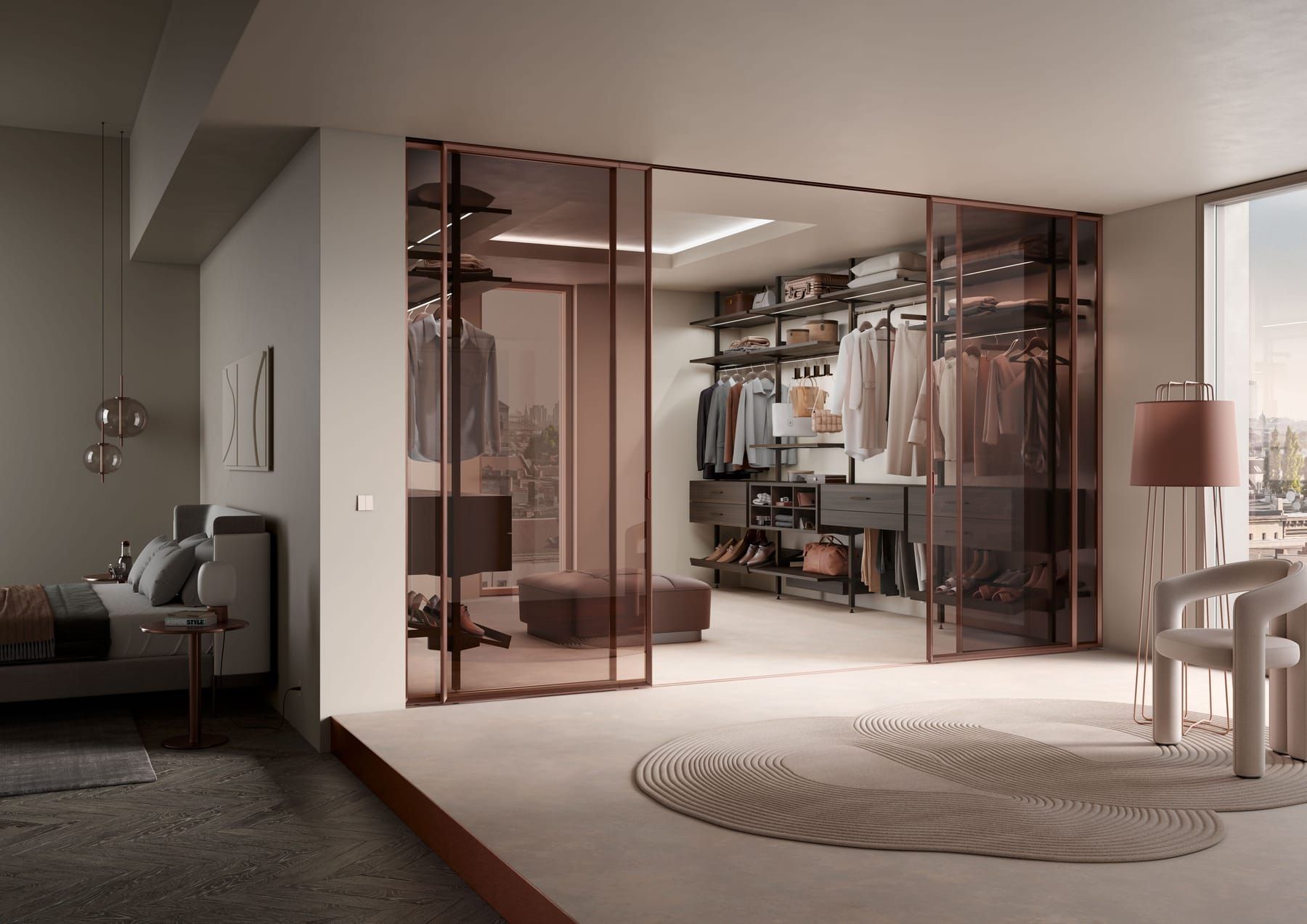 Double-Sided or Parallel Walk In Dressing Room Design